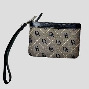 Dooney and Bourke monogram canvas wristlet coin purse